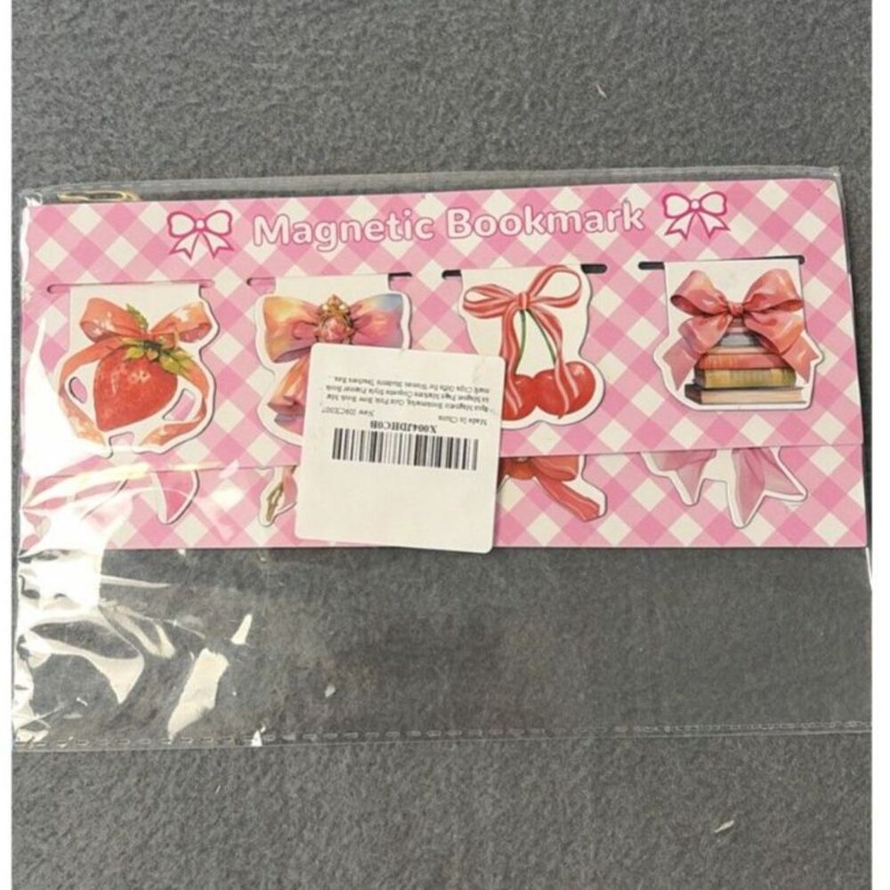 Cute Bow & Fruit Magnetic Bookmarks